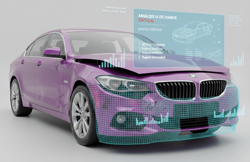 Análisis IA de daños en vehículo - detección automática para móvil